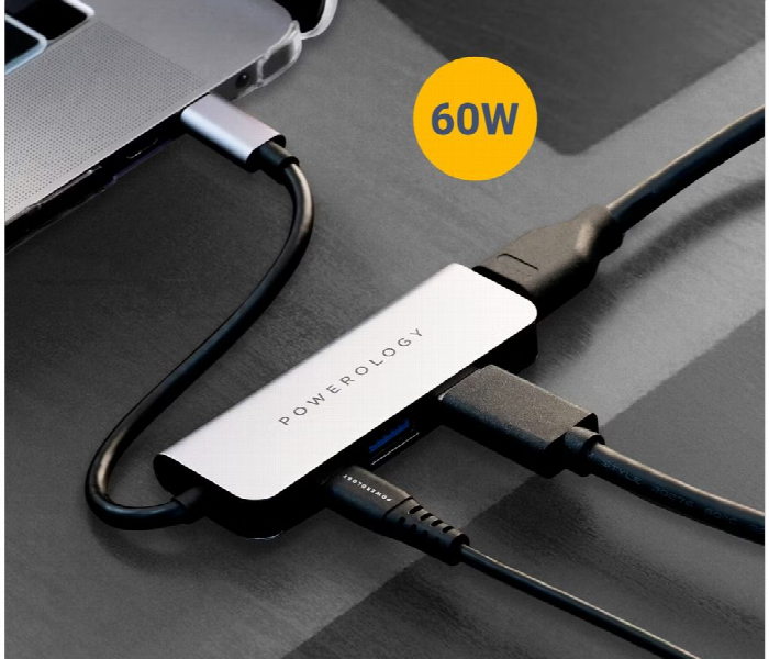 Powerology 4 In 1 Usb C Hub With 60W Pd - Zoom Image 5