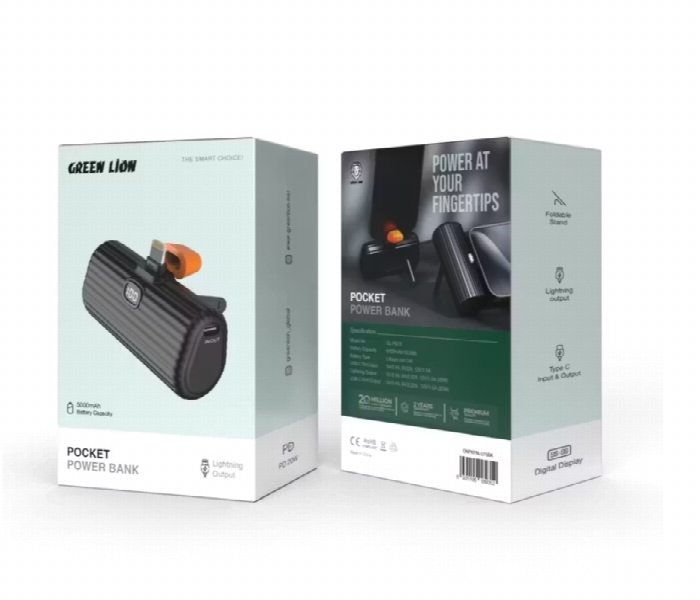 Green Lion 5000Mah Lightning Pocket Power Bank - Zoom Image 3