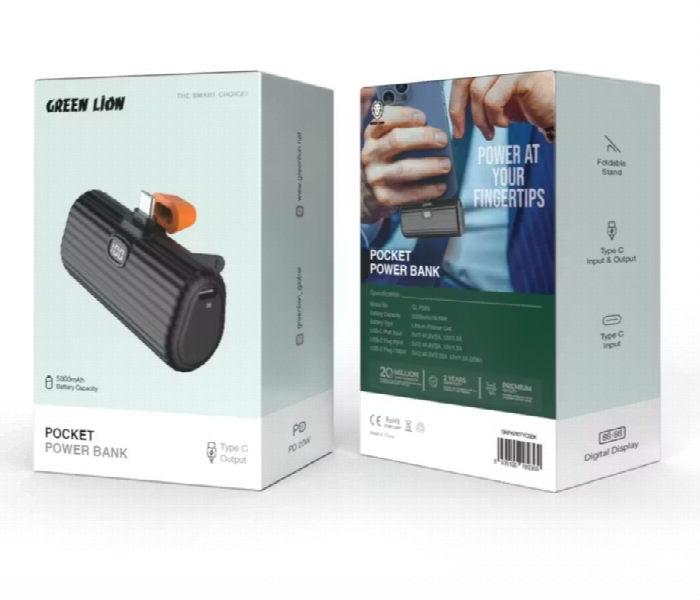 Green Lion 5000Mah Type C Pocket Power Bank - Zoom Image 3