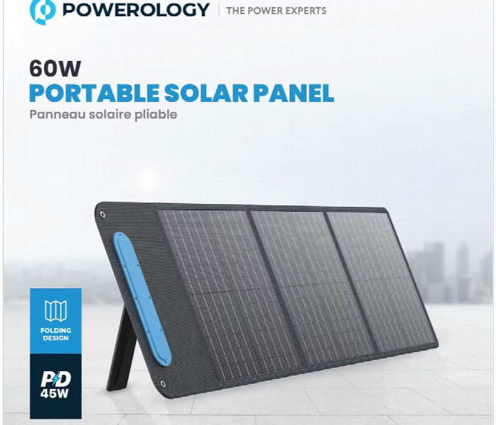 Powerology 60W Folding Design Portable Solar Panel - Zoom Image 2