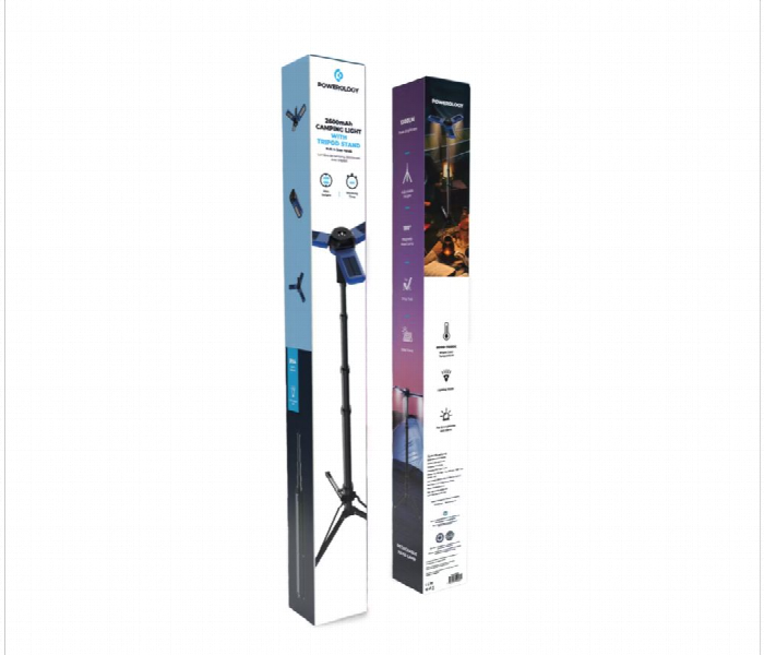 Powerology Camping Foldable Tripod Stand With Solar Led Light - Zoom Image 3