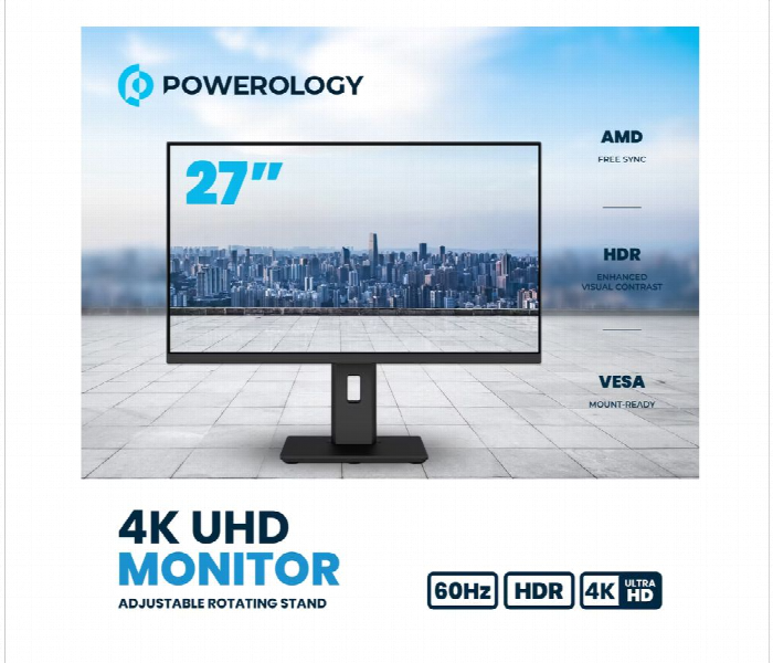 Powerology 27 Inch 4K Office Monitor With Rgb Light - Zoom Image 3