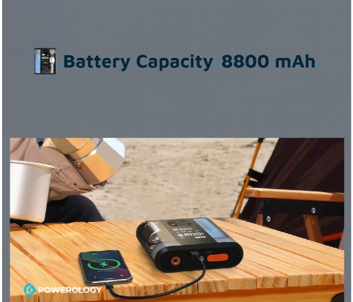 Powerology 8800Mah Jump Start Air Compressor - Zoom Image 4