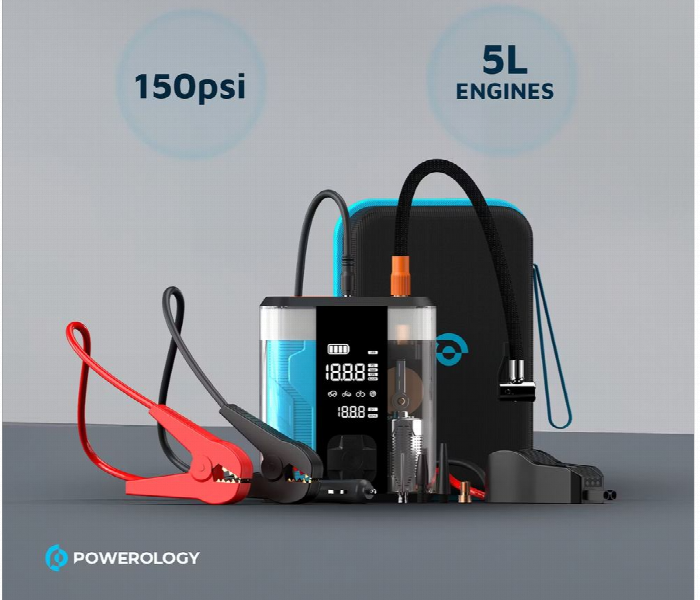 Powerology 8800Mah Jump Start Air Compressor - Zoom Image 3