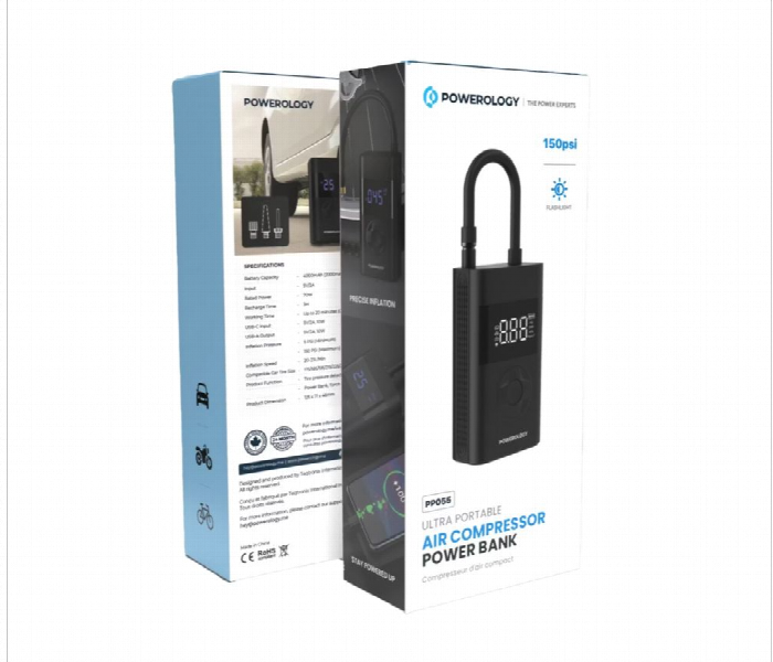Powerology Ultra Portable Air Compressor Power Bank - Zoom Image 5