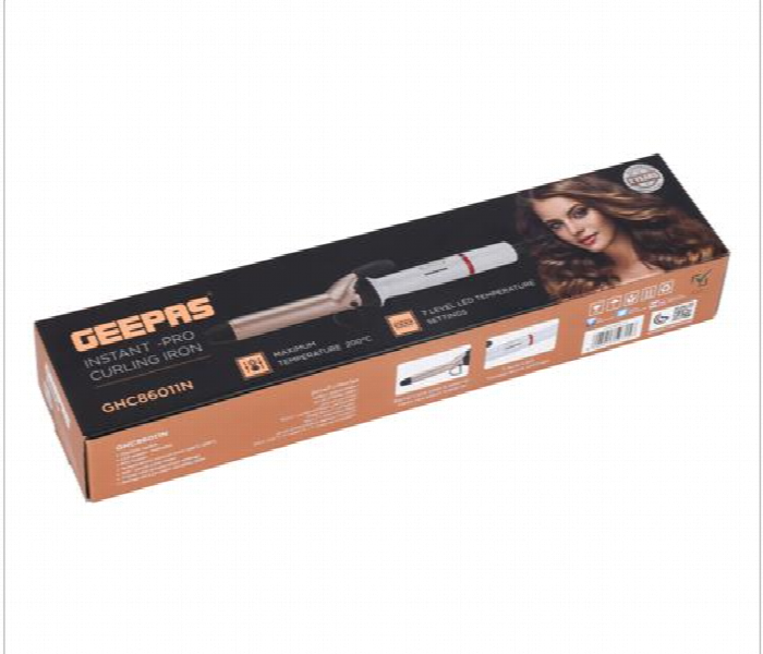 Geepas Ghc86011N Portable Instant Pro Curling Iron With Titanium Barrel Coating - Zoom Image 1