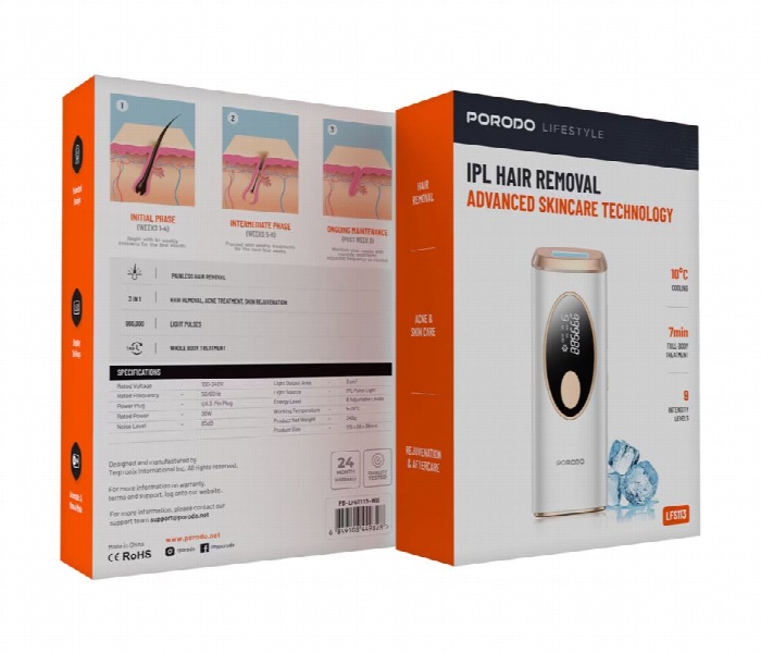 Porodo Lifestyle Ice Cooling Ipl Hair Removal Laser - Zoom Image 2