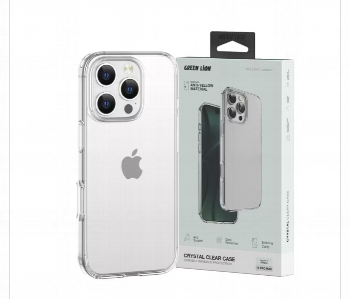Green Lion Crystal Clear Case For Iphone 16 Pro - Zoom Image 3