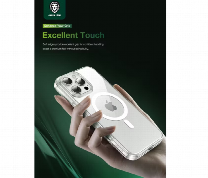 Green Lion Magsafe Crystal Clear Case For Iphone 16 Pro - Zoom Image 2