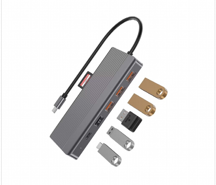 Powerology 13 In 1 Usb C Hub 4K Hdmi Type C - Zoom Image 3