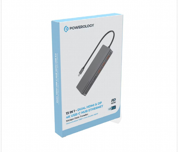 Powerology 13 In 1 Usb C Hub 4K Hdmi Type C - Zoom Image 6