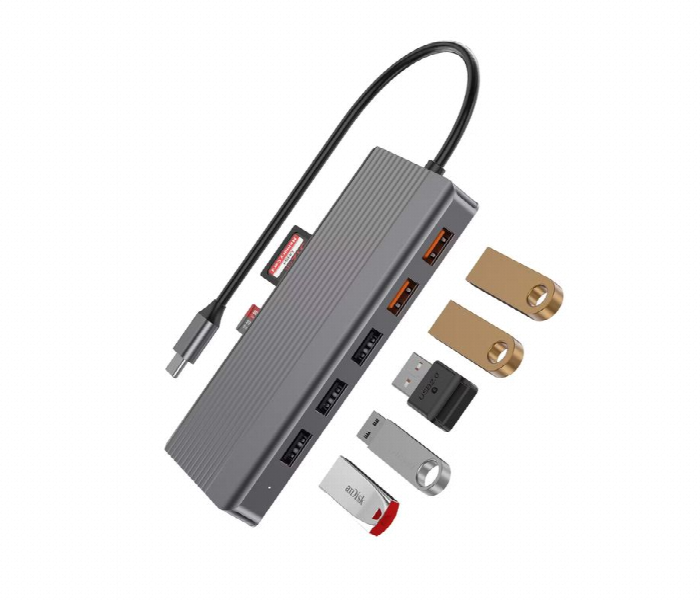 Powerology 12In1 Usb C Hub Hdmi Type C - Zoom Image 3