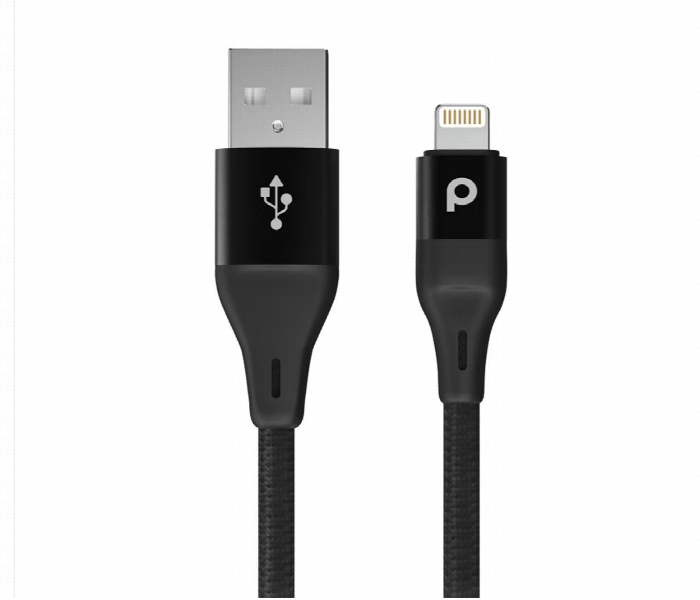 Porodo Aluminum Braided Usb A To Lightning Cable 1.2M - Zoom Image 3
