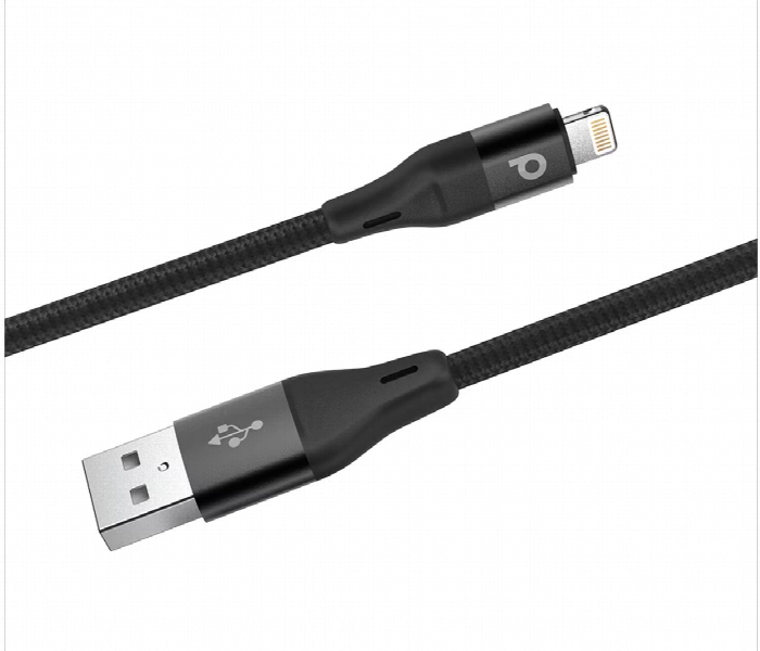 Porodo Aluminum Braided Usb A To Lightning Cable 1.2M - Zoom Image 2