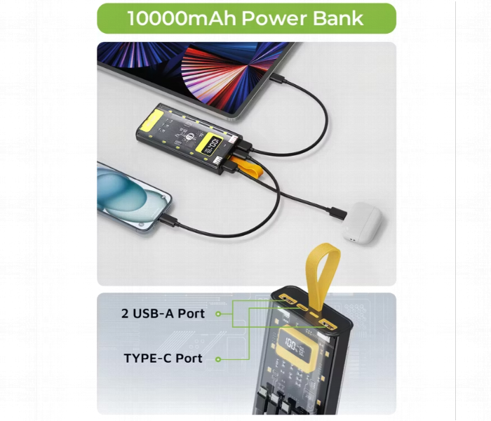 Green Lion Transparent Pro 10000Mah Power Bank - Zoom Image 2