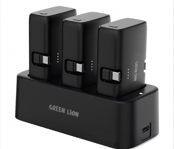 Green Lion 3 In 1 Power Bank Station Black - Zoom Image 1