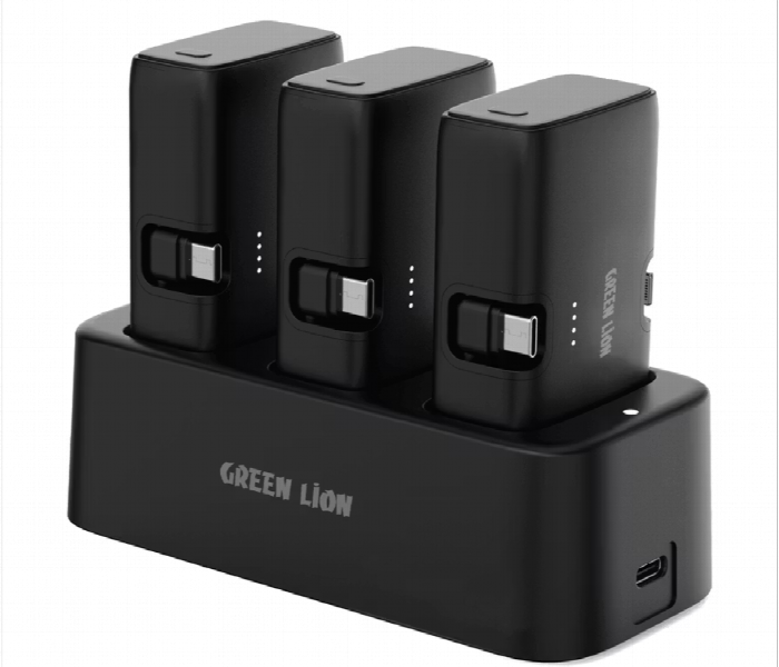 Green Lion 3 In 1 Power Bank Station15000Mah Black - Zoom Image 1