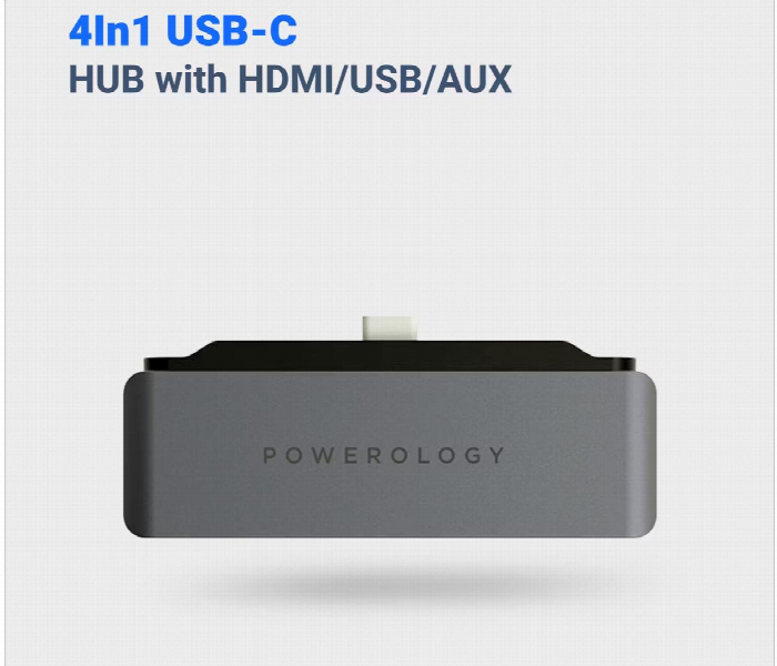 Powerology 4In1 Usb C With Hdmi Or Usb Or Aux - Zoom Image 4