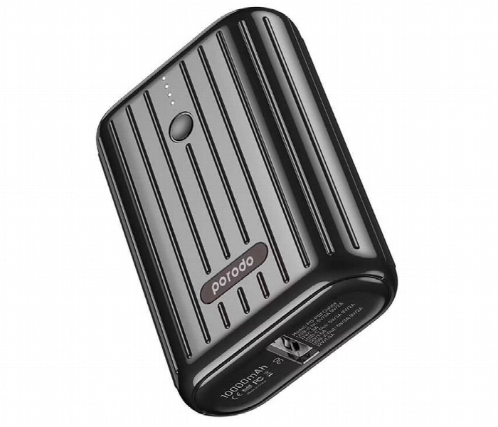 Porodo Ultra Compact Pd And Qc Power Bank 10000Mah Black - Zoom Image 3