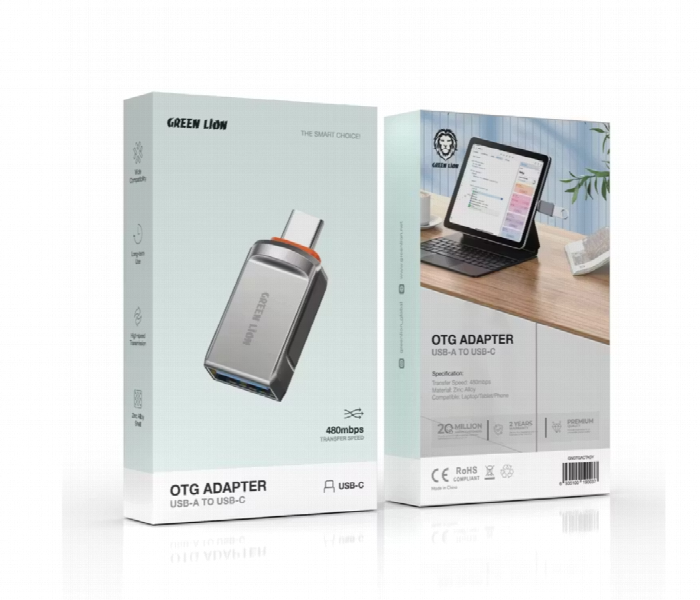 Green Lion Otg 2.0 Usb A To Usb C Adapter - Zoom Image 2