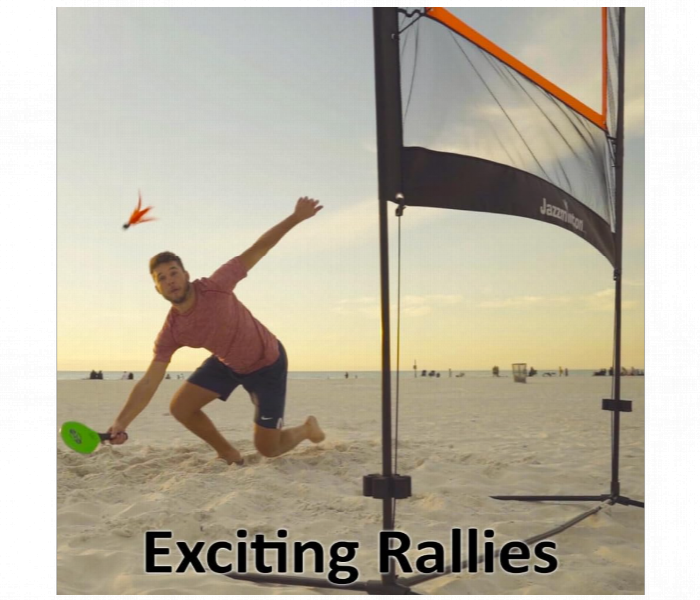Jazzminton Sport Paddle Game With Net Indoor Outdoor Pickleball Practice Badminton Tennis Fun For Kids And Adults - Zoom Image 3