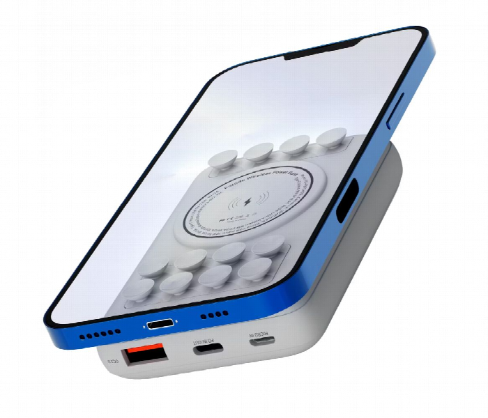 Porodo 10000Mah Suction Power Bank White - Zoom Image 2