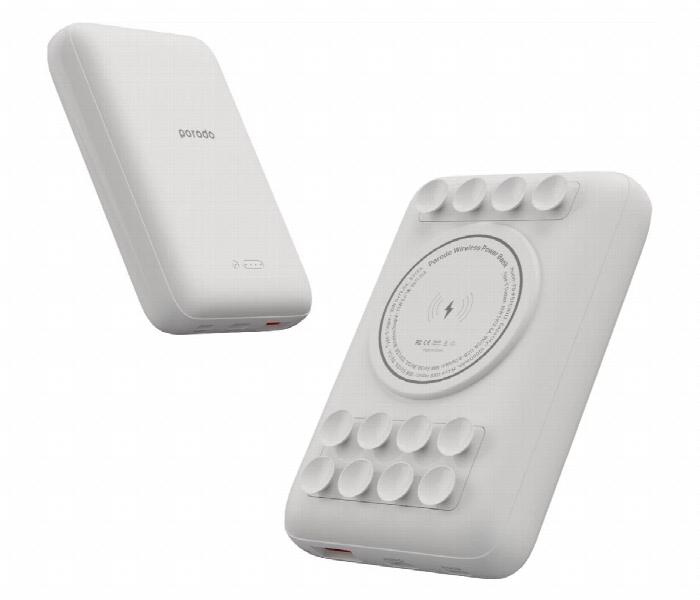 Porodo 10000Mah Suction Power Bank White - Zoom Image 1