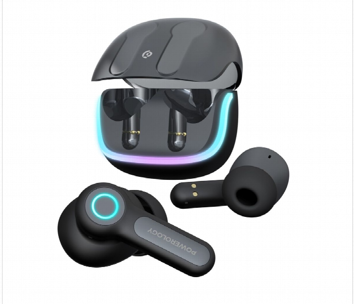 Powerology Quad Mic Enc True Wireless Earbuds Black - Zoom Image 3