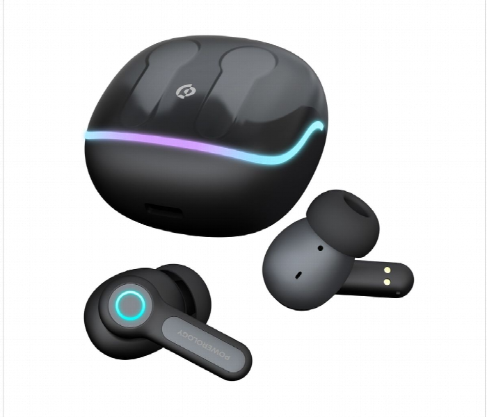 Powerology Quad Mic Enc True Wireless Earbuds Black - Zoom Image 4