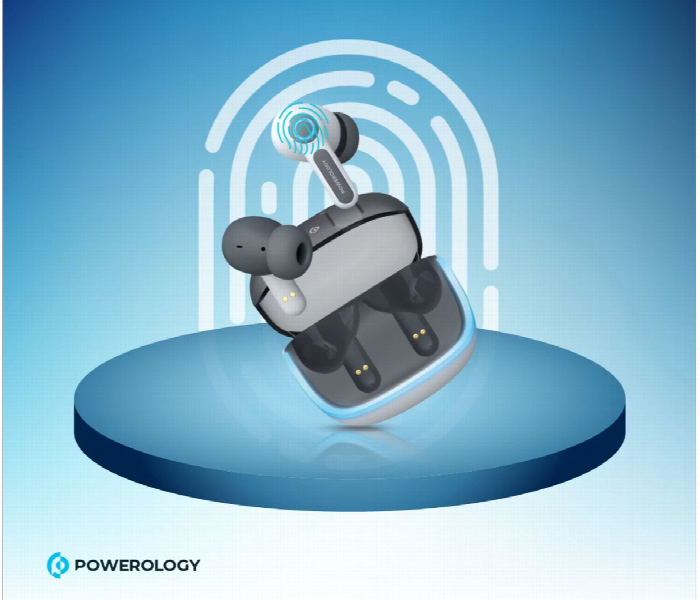 Powerology Quad Mic Enc True Wireless Earbuds White - Zoom Image 3