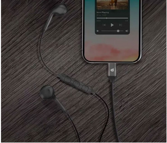 Powerology Stereo Earphone Lightning Connector 1.2M Or 4Ft Black - Zoom Image 4