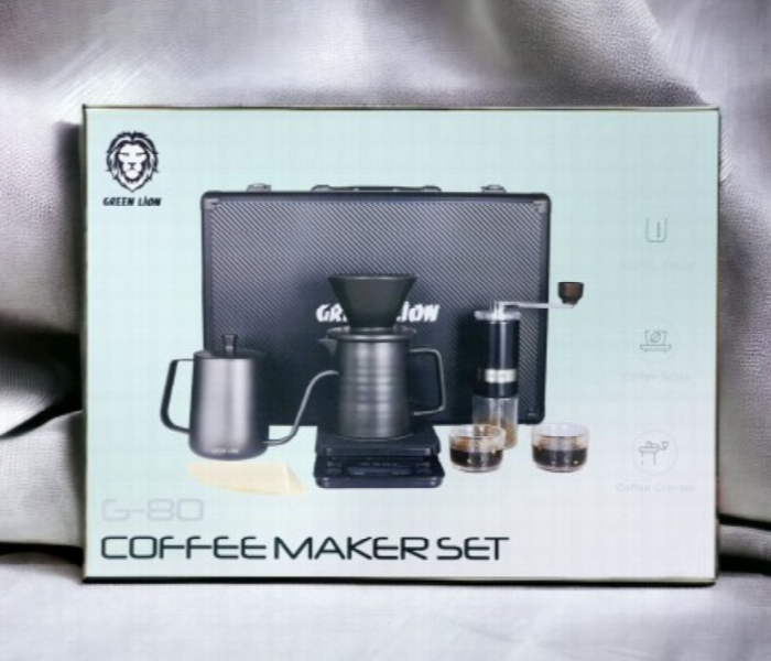 Green Lion G80 Coffee Maker Set  Black - Zoom Image 2