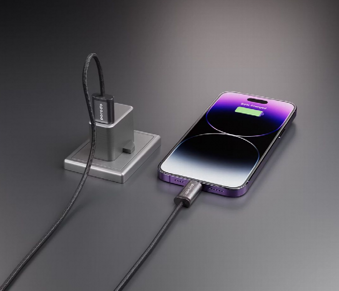 Porodo Woven 2.4A Usb A To Lightning Cable 1.2M - Zoom Image 2
