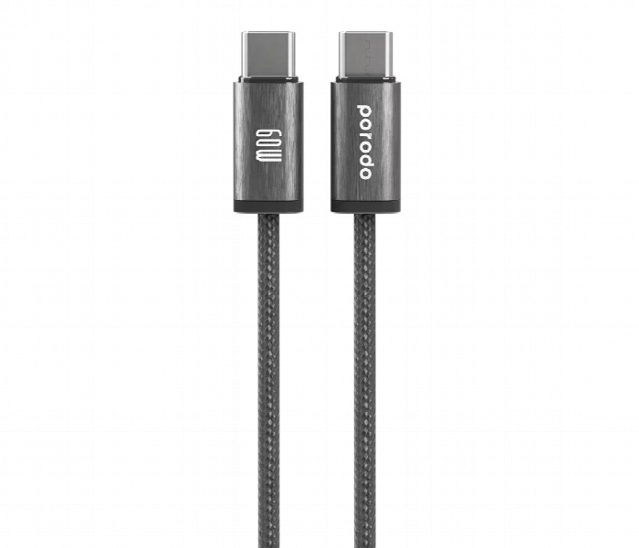 Porodo Woven 60W Type C To Type C Cable 1.2M - Zoom Image 1
