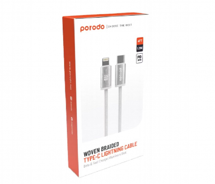Porodo Woven 30W Lightning To Type C Cable 1.2M - Zoom Image 3