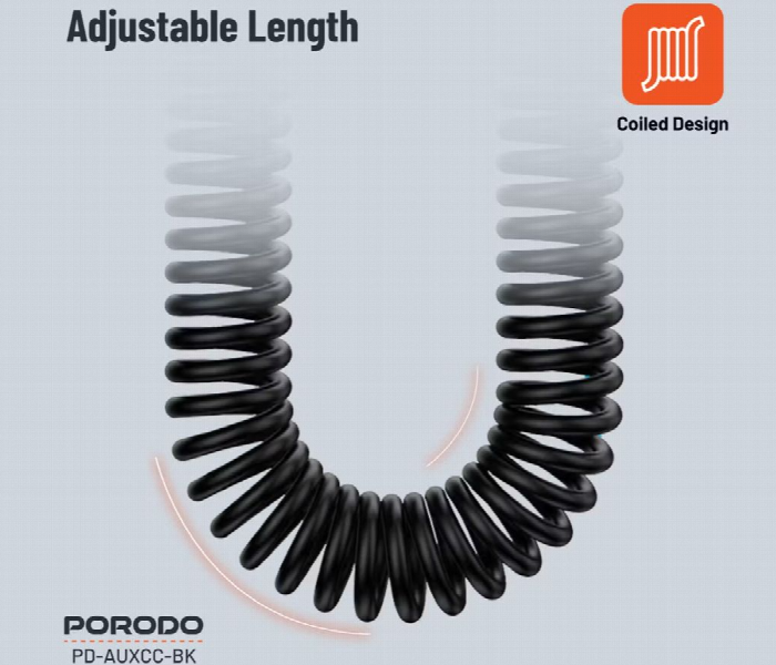 Porodo Aux 3.5 To 3.5 Coil Cable 1.2M - Zoom Image 4