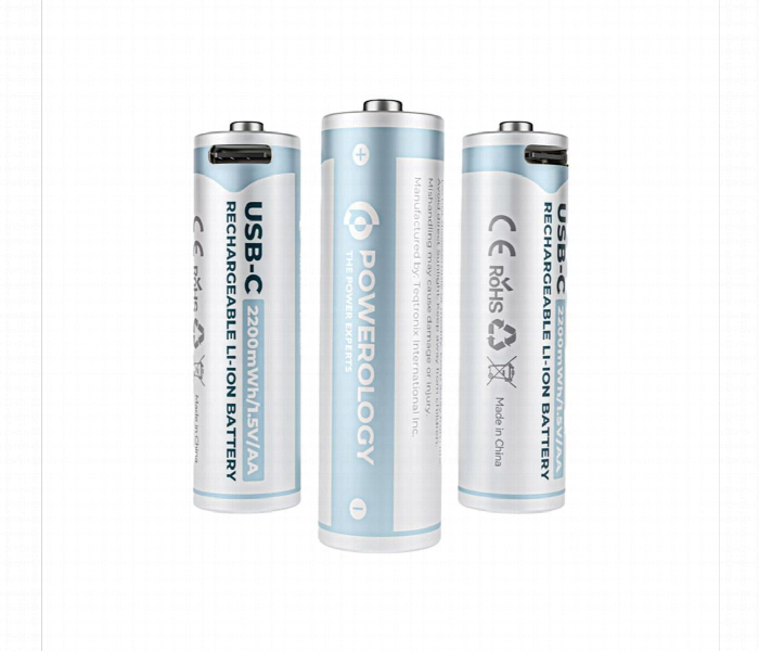 Powerology 1.5V Type C Rechargeable Lithium Ion Battery Aa Battery 2200Mwh - Zoom Image 2