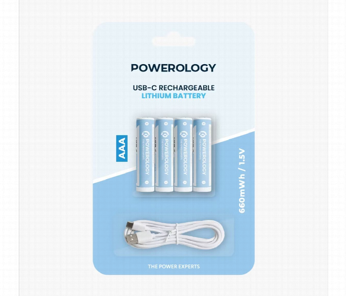 Powerology 1.5V Type C Rechargeable Lithium Ion Battery Aaa Battery 660Mwh - Zoom Image 5
