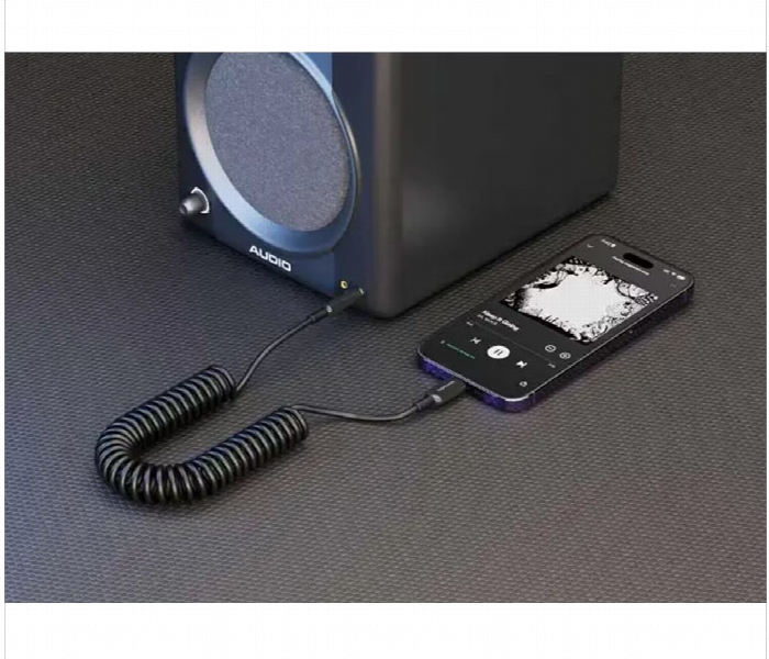 Porodo Lightning To Aux Coil Cable 1.2M - Zoom Image 2