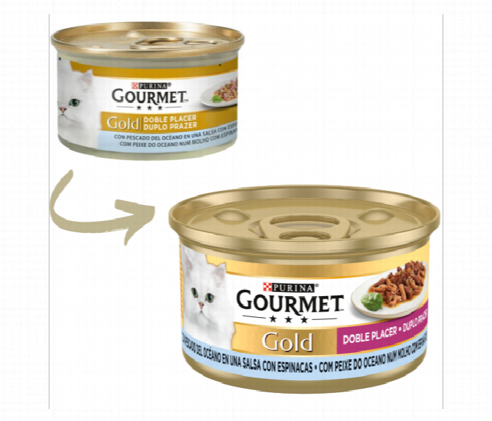 Gourmet Gold Duo Ocean Fish And Spinach 1 Box . 24 Can - Zoom Image 1