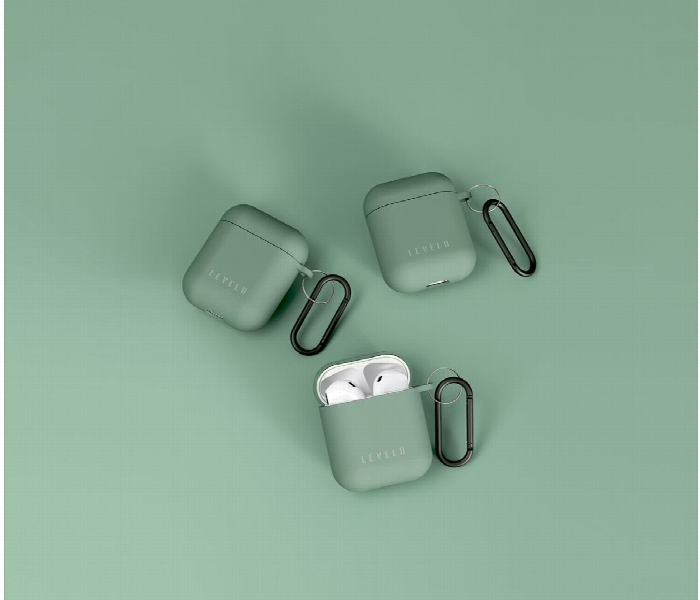 Levelo Gorra Hybrid Silicone Airpods 1Or2 Case Green - Zoom Image 3