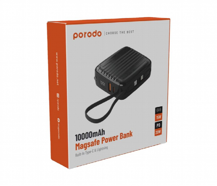 Porodo 10000Mah Magsafe Power Bank Black - Zoom Image 4