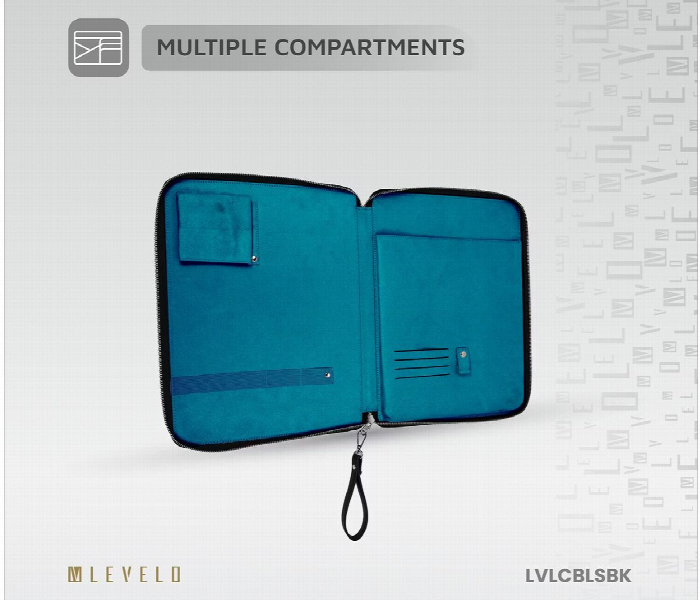 Levelo Cristallo Booktype Laptop Sleeve Black - Zoom Image 4