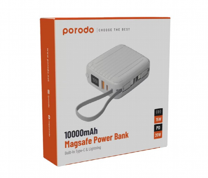 Porodo 10000Mah Magsafe Power Bank White - Zoom Image 4