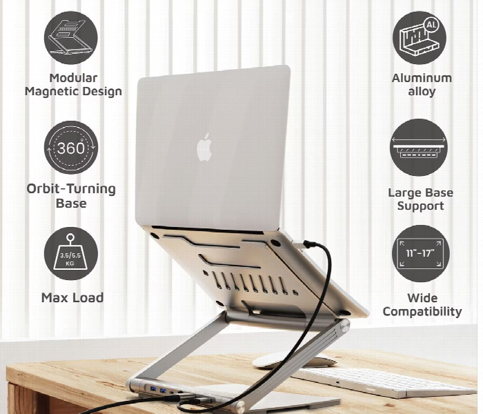 Levelo Aero Link Magnetic Design Laptop Stand - Zoom Image 3