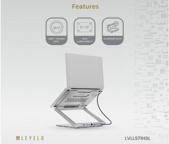 Levelo Aero Link Magnetic Design Laptop Stand - Zoom Image 3