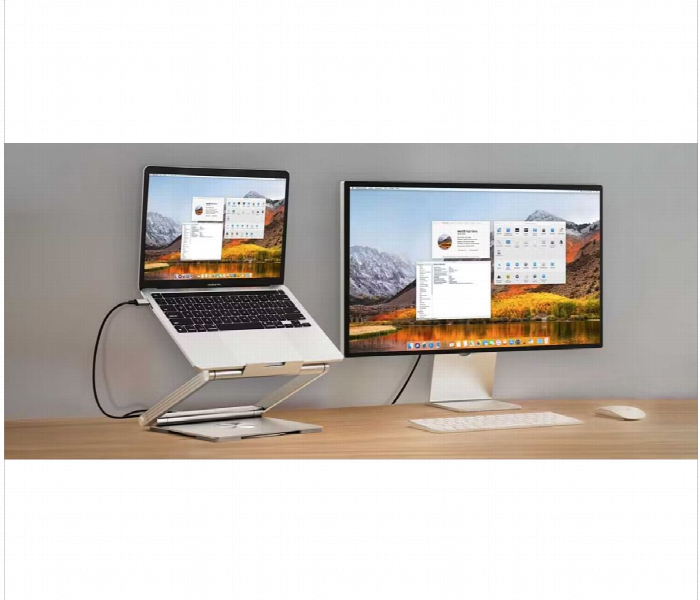 Levelo Aero Link Magnetic Design Laptop Stand Silver - Zoom Image 5