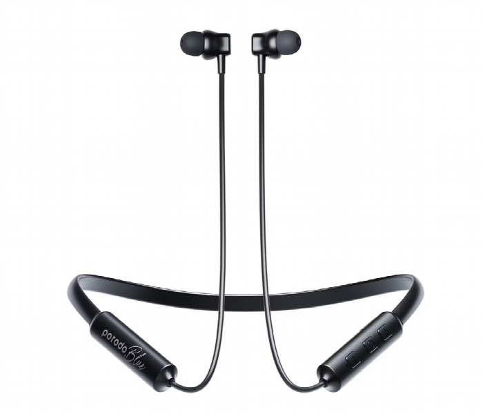 Porodo Blue Enc Neckband In Ear Earphones Black - Zoom Image 2