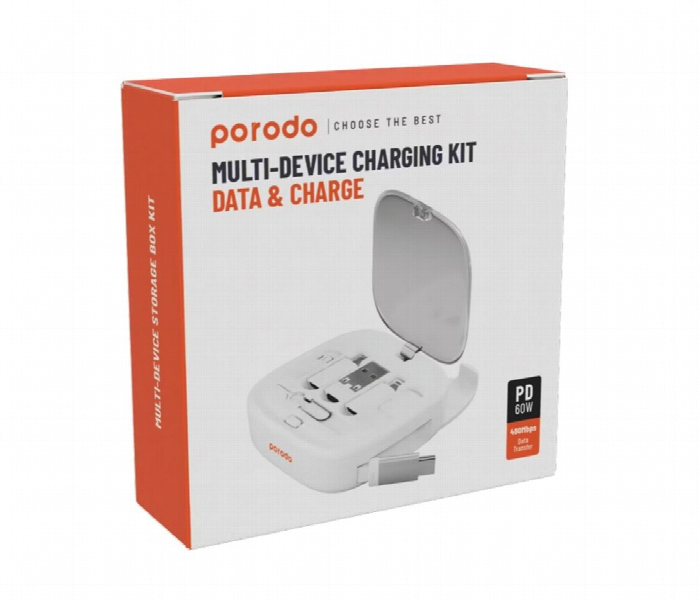 Porodo 6 In 1 Multi Functional Charging Kit White - Zoom Image 3