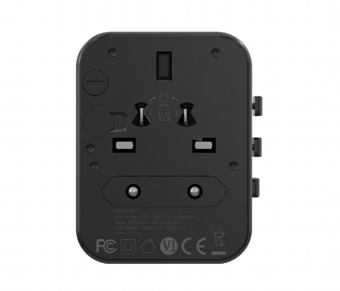 Porodo Dual Usb A Universal Travel Adapter 2.4A - Zoom Image 5